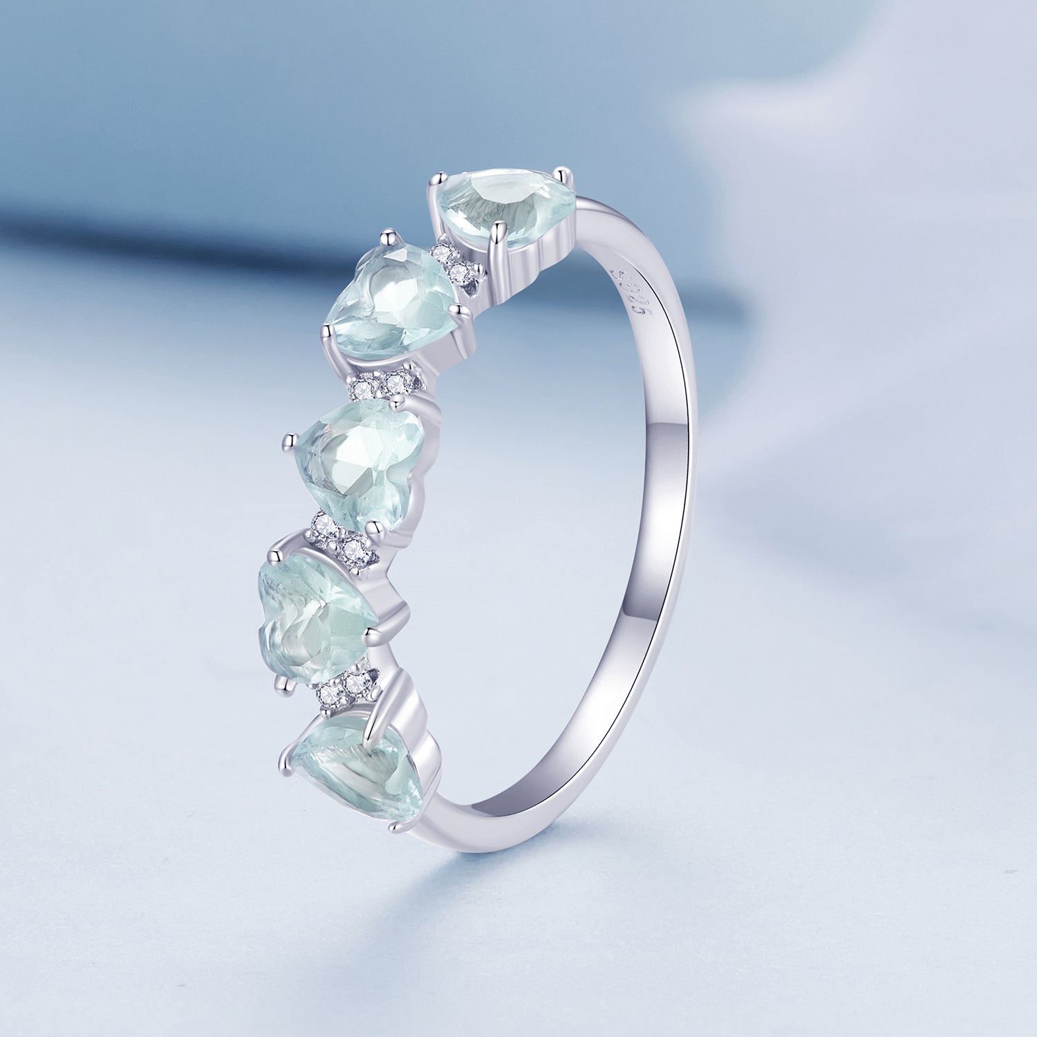 925 Sterling Silver Ring with 4.5mm Pavé Set CZ, Size 7, for Women