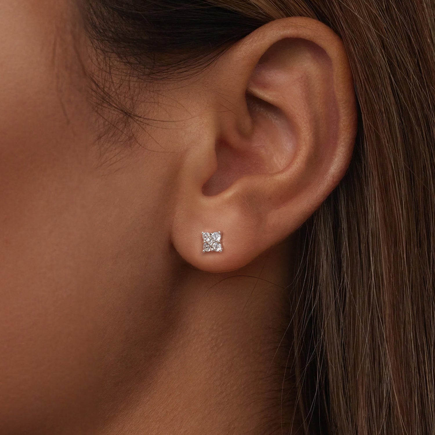 925 Sterling Silver 10mm Moissanite Earrings for Women
