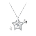 925 Sterling Silver White Gold Plated Moissanite 40+5cm Necklace for Women