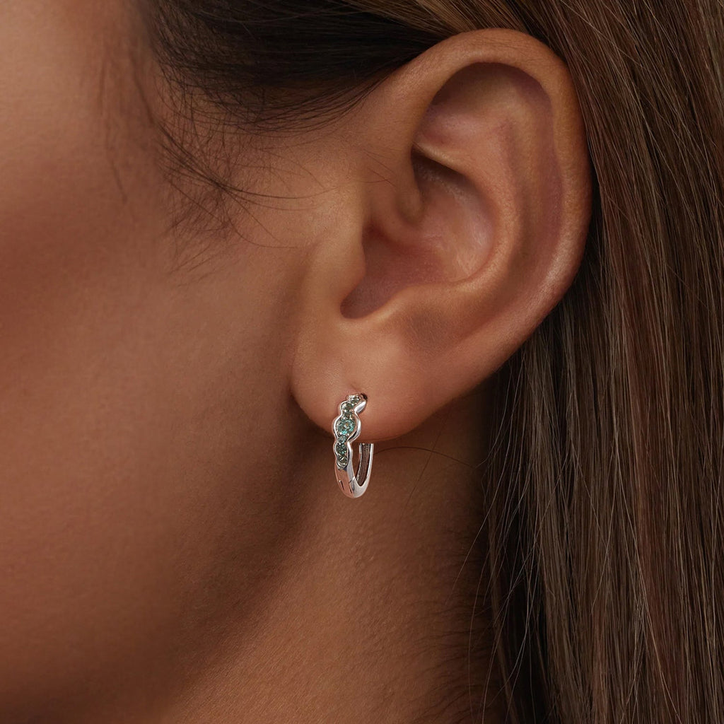 925 Sterling Silver Pave Setting CZ Earrings for Women