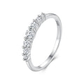 925 Sterling Silver White Gold Plated CZ Size 6 Ring for Women