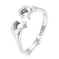 S925 Oxidized Silver 0.17cm Ring