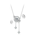 925 Sterling Silver White Gold Plated Moissanite CZ Pavé 40+5cm Necklace for Women