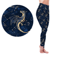 Celestial Dragon Leggings & Activewear – Midnight Blue & Gold