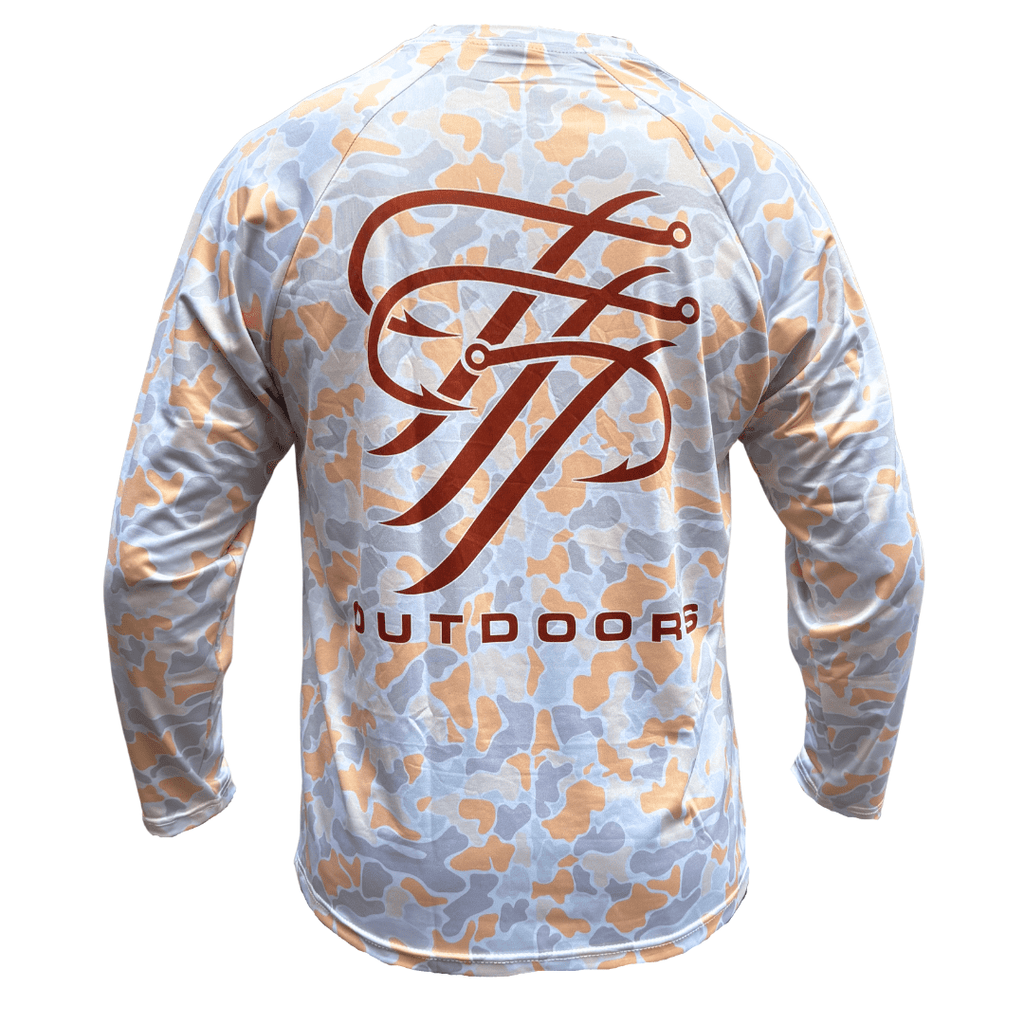 UPF 50+ Dreamsicle Camo Shirt for Outdoor Enthusiasts