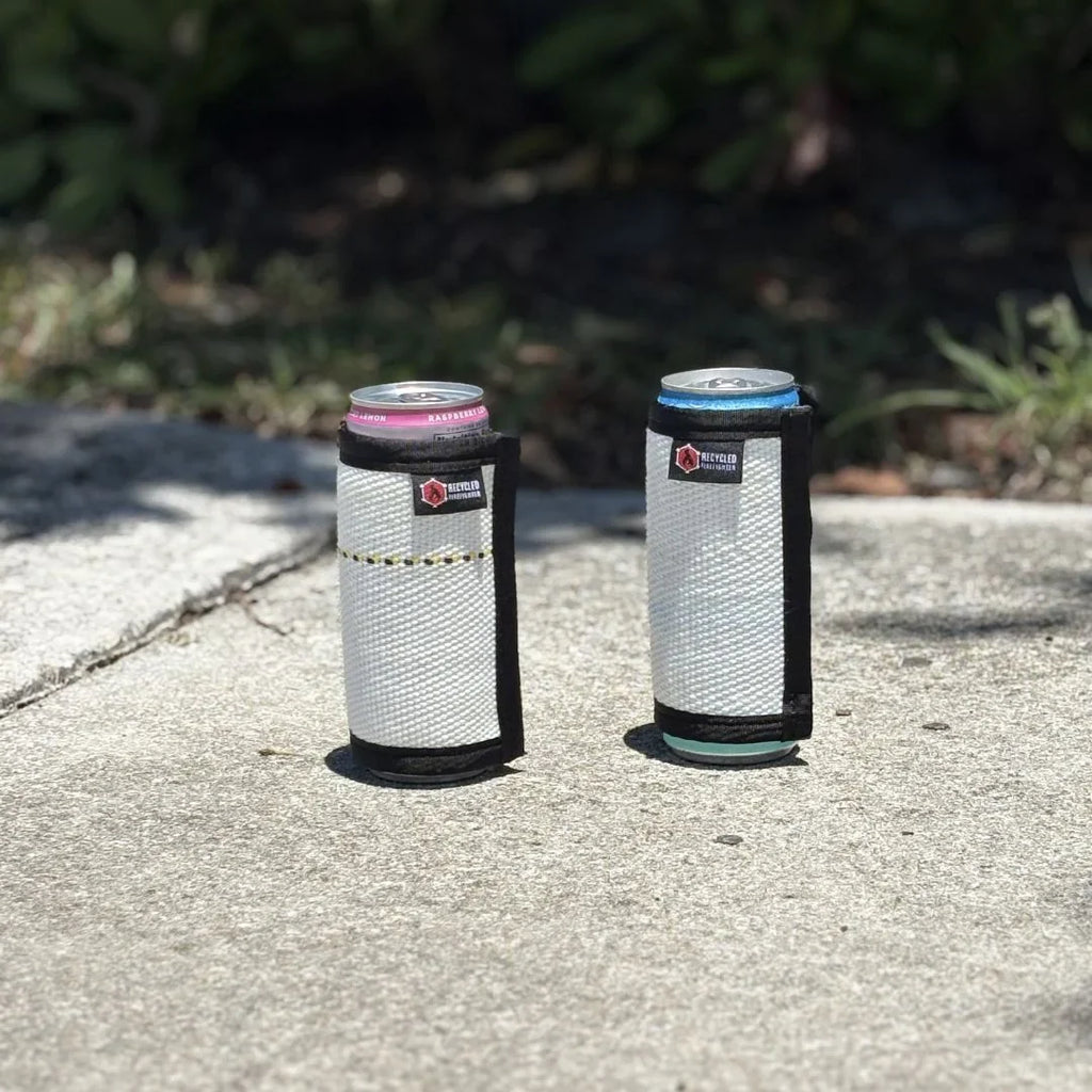 Industrial Recycled Firehose Drink Sleeve for Skinny Cans