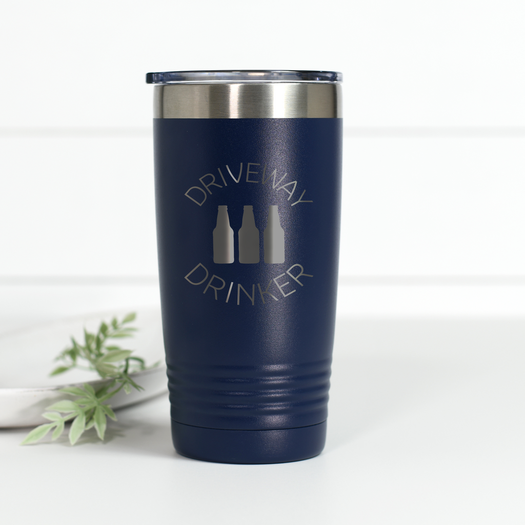 Driveway Drinker Beer 20 oz Engraved Tumbler