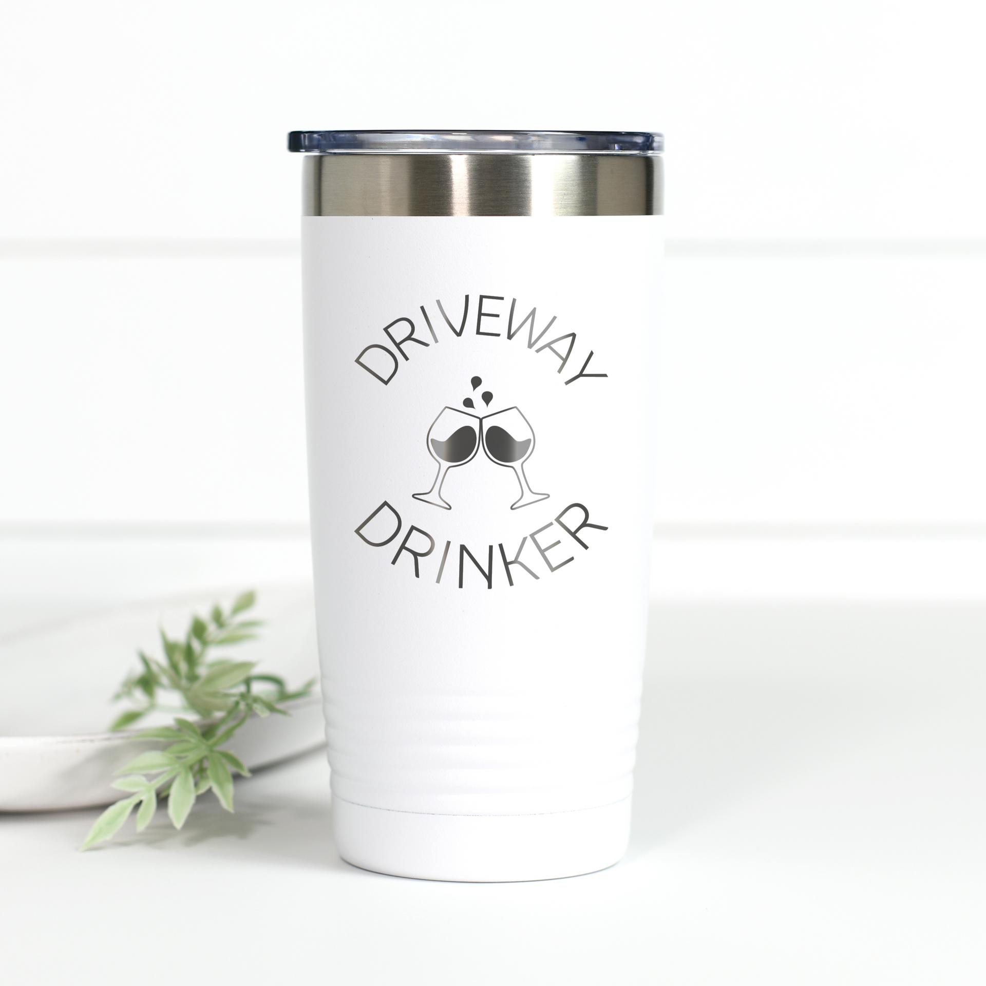 Driveway Drinker Wine 20 oz Engraved Tumbler