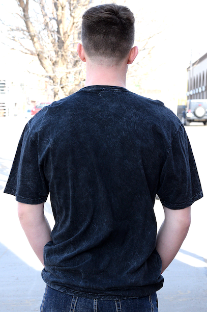 Vintage Black FreMont Peak Short Sleeve Cotton Crew Neck T-Shirt