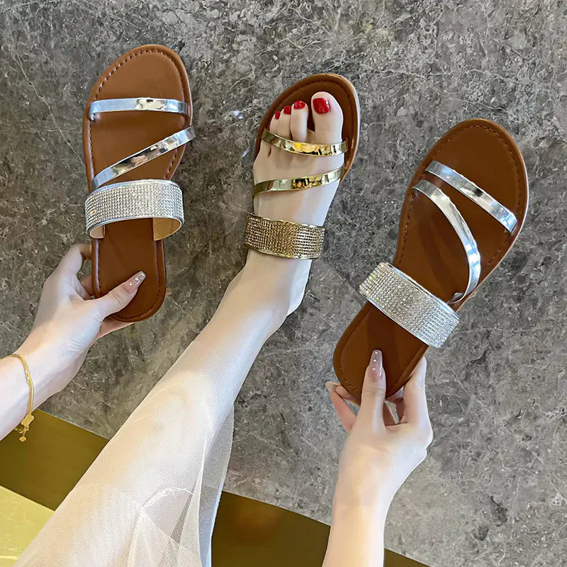 Women's Summer Fashion Flat Slippers and Beach Sandals