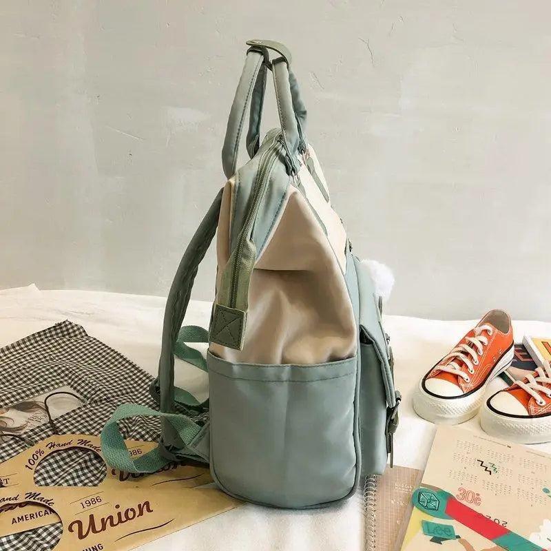 Preppy Patchwork Laptop Backpack for School and Travel
