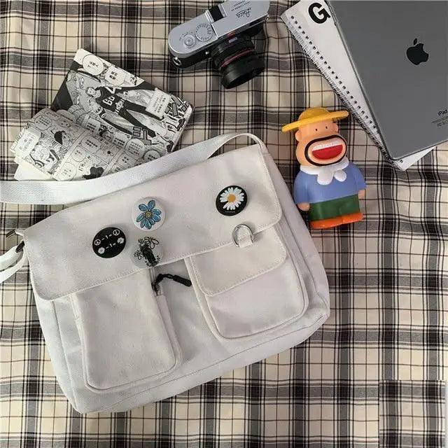 Durable Canvas Crossbody Bag for Kids and Teens Casual Everyday