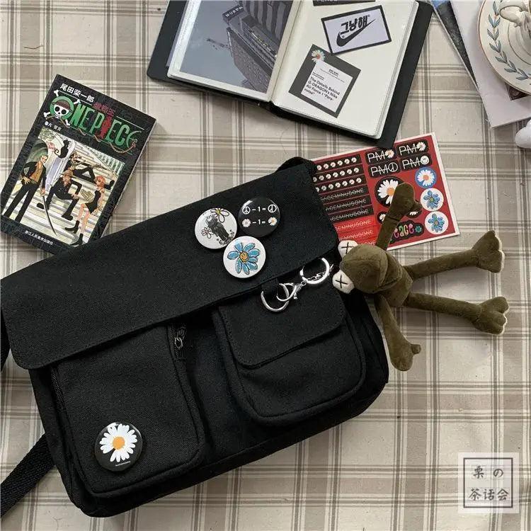 Durable Canvas Crossbody Bag for Kids and Teens Casual Everyday