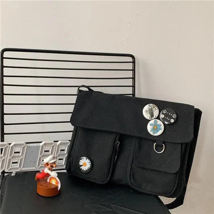 Durable Canvas Crossbody Bag for Kids and Teens Casual Everyday