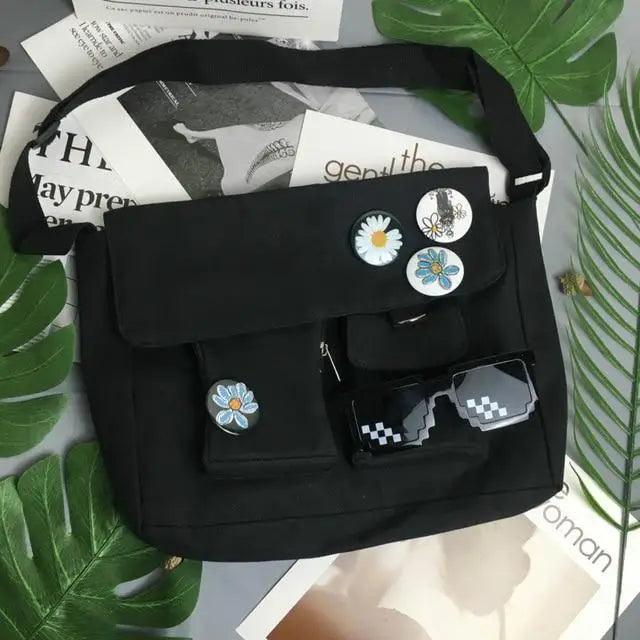 Durable Canvas Crossbody Bag for Kids and Teens Casual Everyday