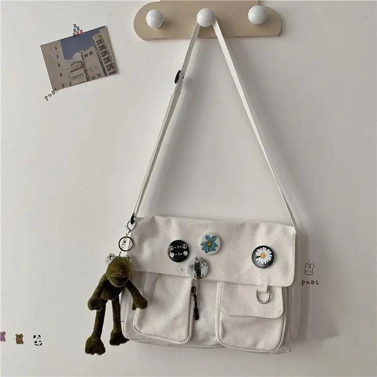 Durable Canvas Crossbody Bag for Kids and Teens Casual Everyday