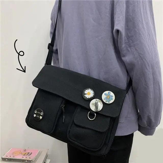 Durable Canvas Crossbody Bag for Kids and Teens Casual Everyday