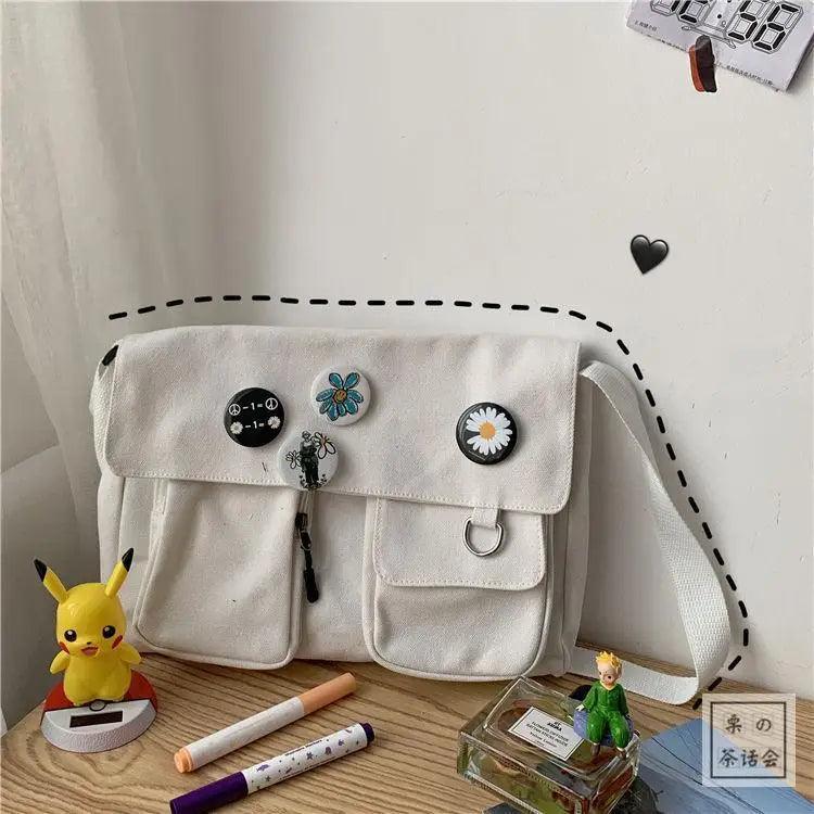 Durable Canvas Crossbody Bag for Kids and Teens Casual Everyday