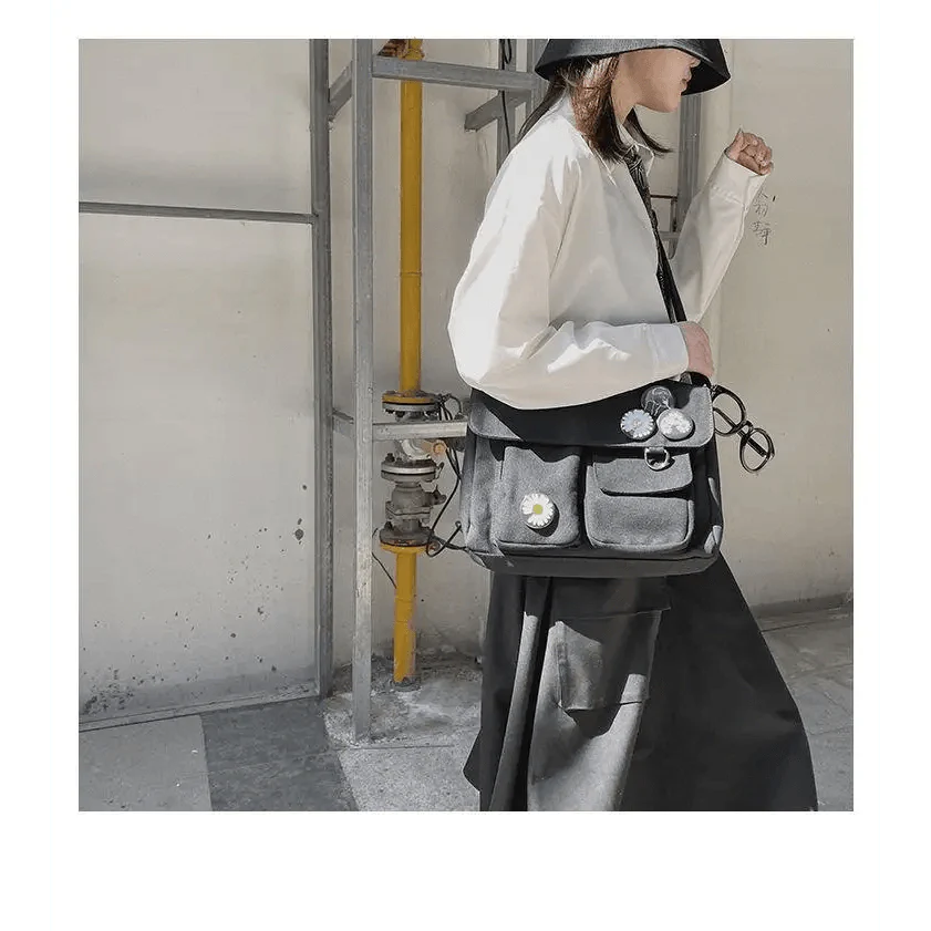 Durable Canvas Crossbody Bag for Kids and Teens Casual Everyday
