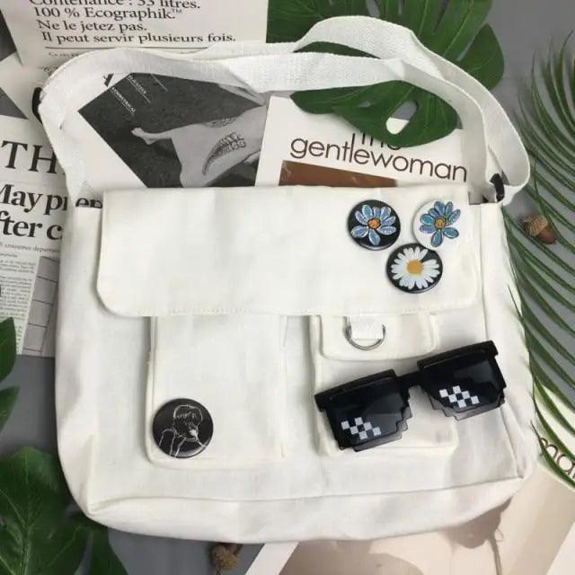 Durable Canvas Crossbody Bag for Kids and Teens Casual Everyday