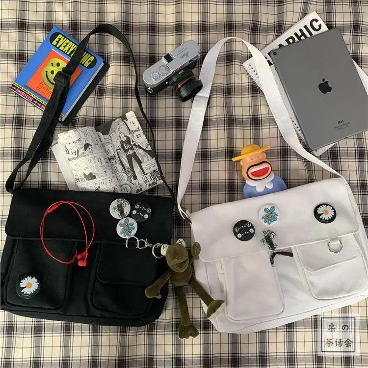 Durable Canvas Crossbody Bag for Kids and Teens Casual Everyday