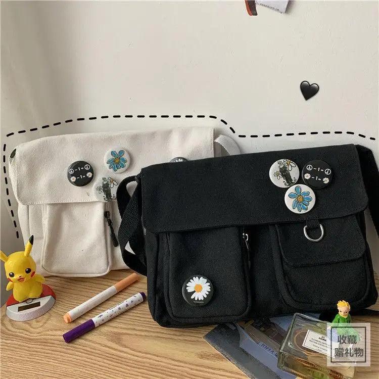 Durable Canvas Crossbody Bag for Kids and Teens Casual Everyday