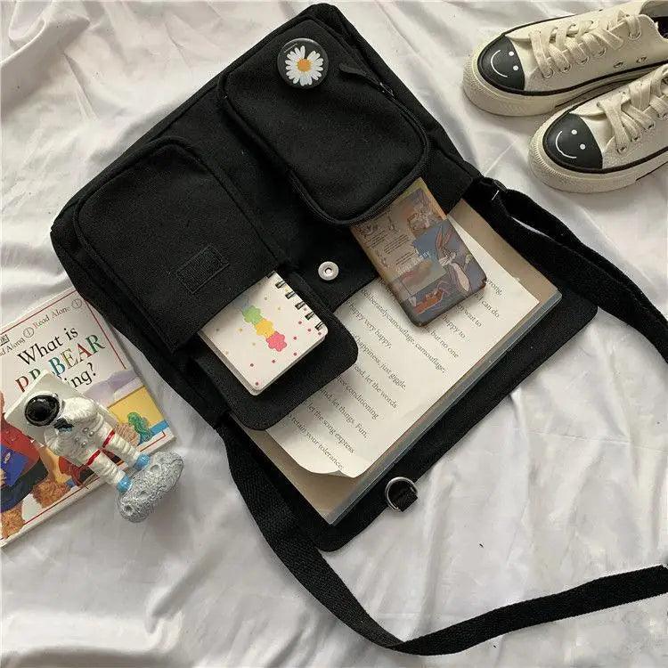 Durable Canvas Crossbody Bag for Kids and Teens Casual Everyday
