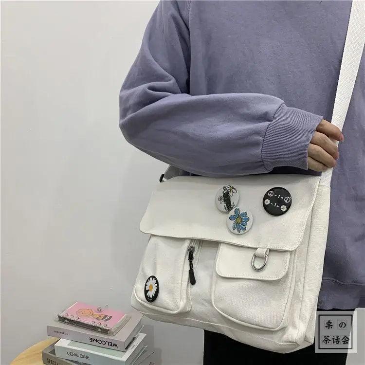 Durable Canvas Crossbody Bag for Kids and Teens Casual Everyday