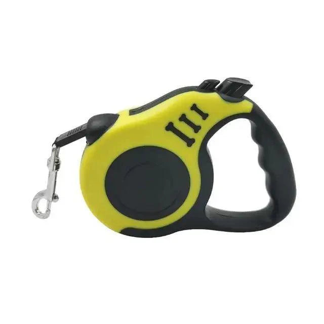 Retractable 3m Nylon Dog Leash with One-Button Brake and Lock