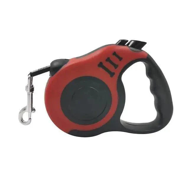 Retractable 3m Nylon Dog Leash with One-Button Brake and Lock