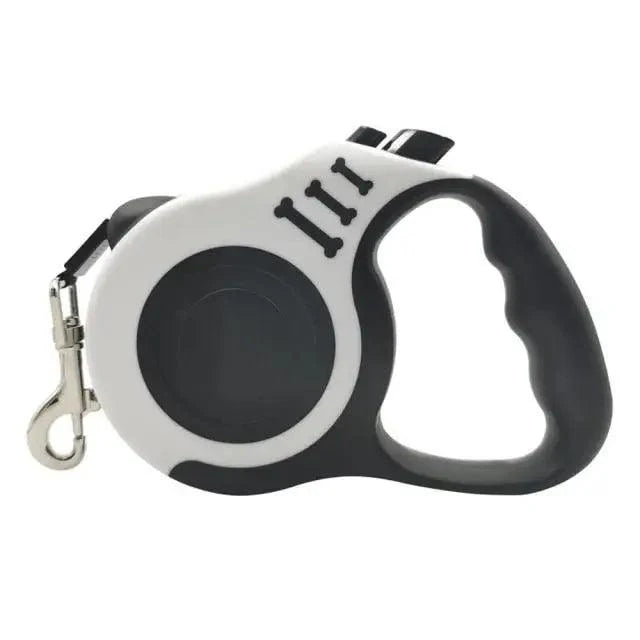 Retractable 3m Nylon Dog Leash with One-Button Brake and Lock