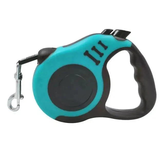 Retractable 3m Nylon Dog Leash with One-Button Brake and Lock