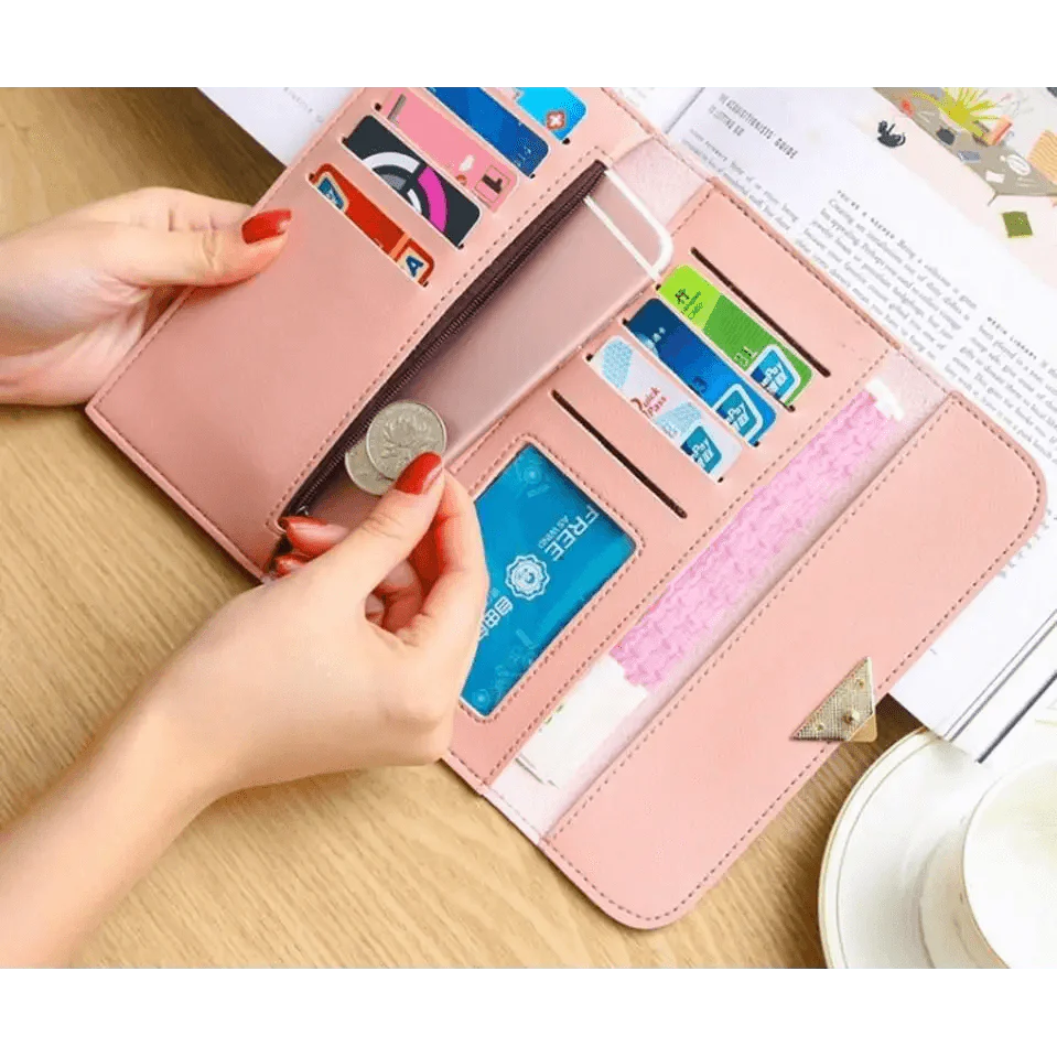 Cute Heart Pattern Small Wallet and Phone Clutch for Girls