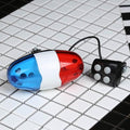 Waterproof Multifunction Bike Siren and 6 LED Police Strobe Light