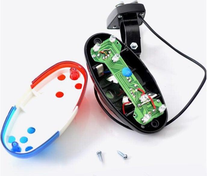 Waterproof Multifunction Bike Siren and 6 LED Police Strobe Light