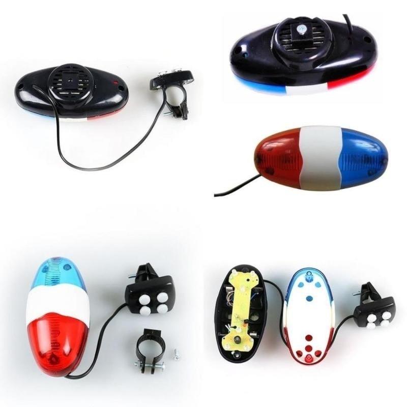 Waterproof Multifunction Bike Siren and 6 LED Police Strobe Light
