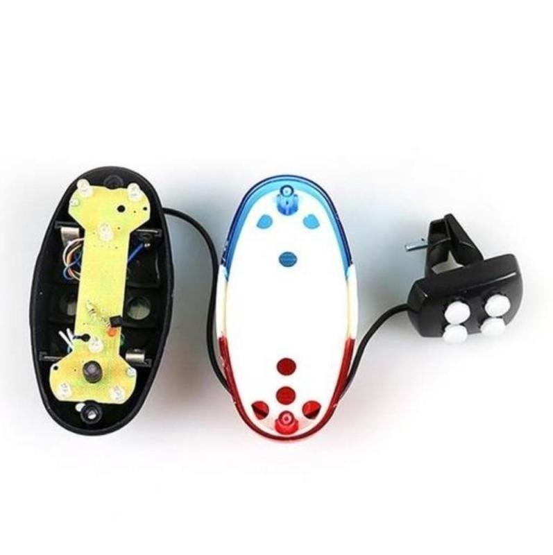 Waterproof Multifunction Bike Siren and 6 LED Police Strobe Light