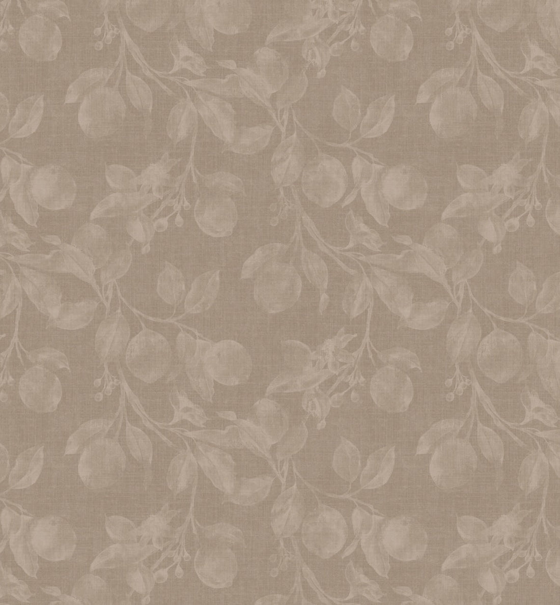 Monica's Orchard Botanical Floral Wallpaper in Dark Brown Espresso