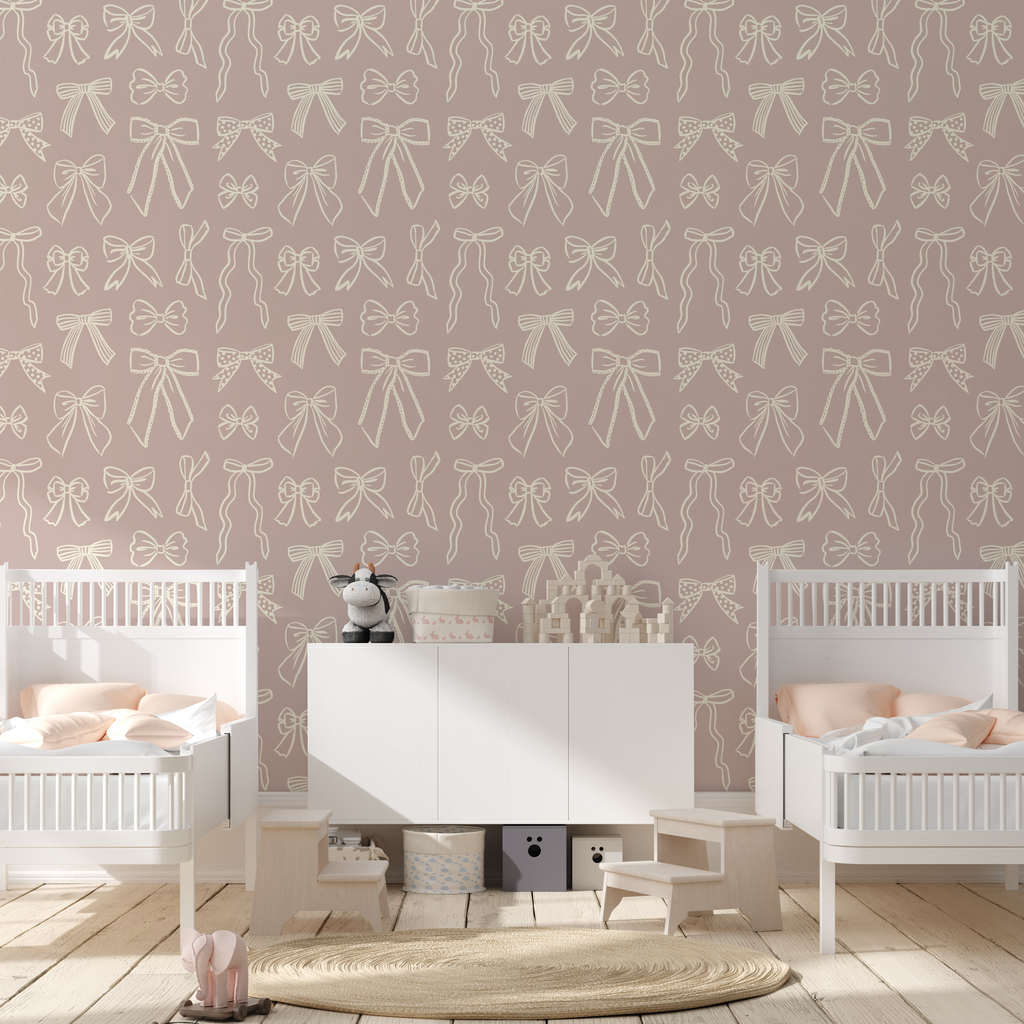 Brielle Cream and Multi-Color Removable Nursery Wallpaper