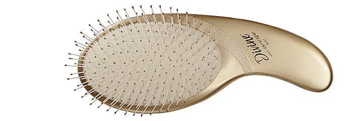 Gold Olivia Garden Divine Collection wet detangler hair brush with a minimalist design