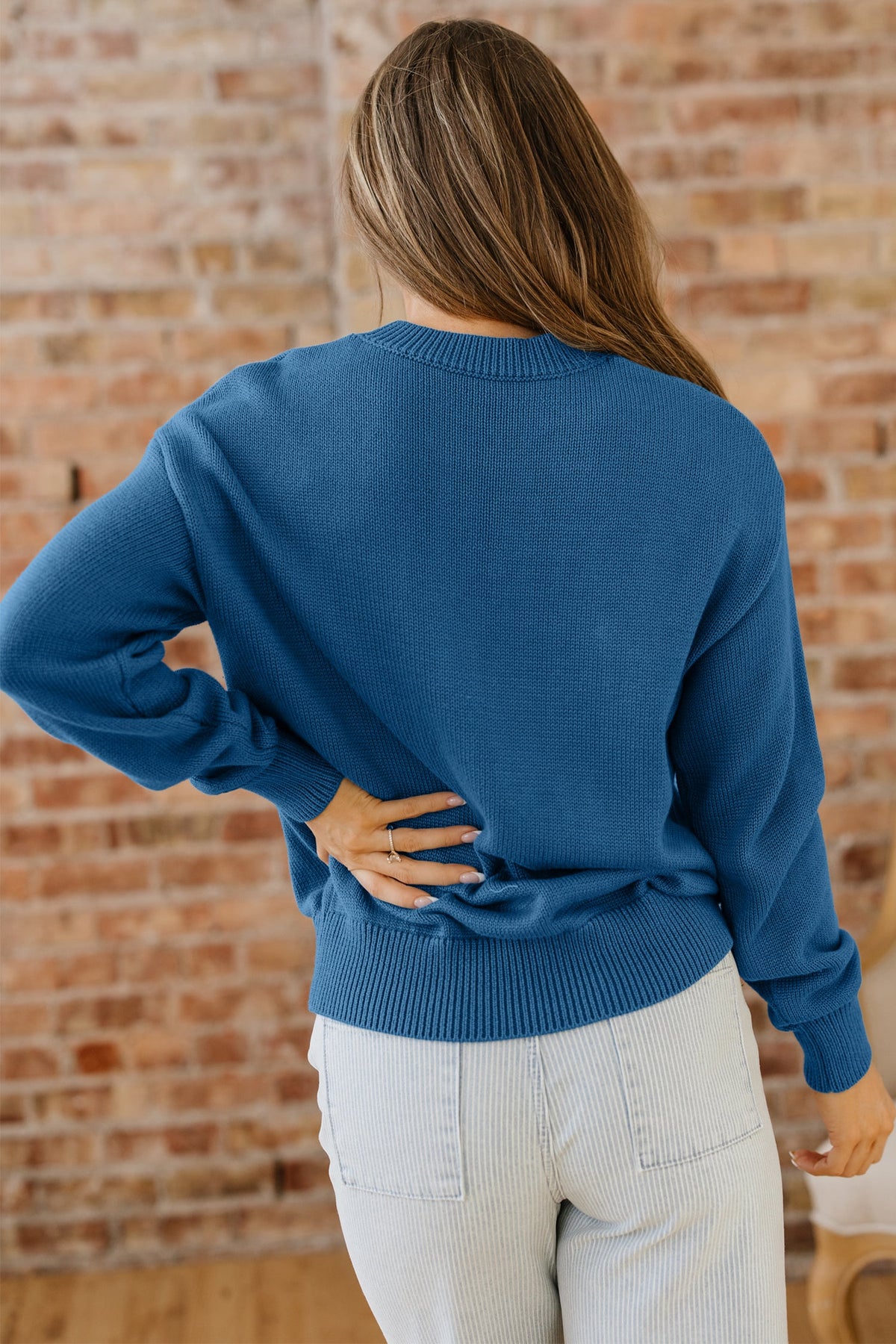 Western Howdy Embroidered Crewneck Sweater