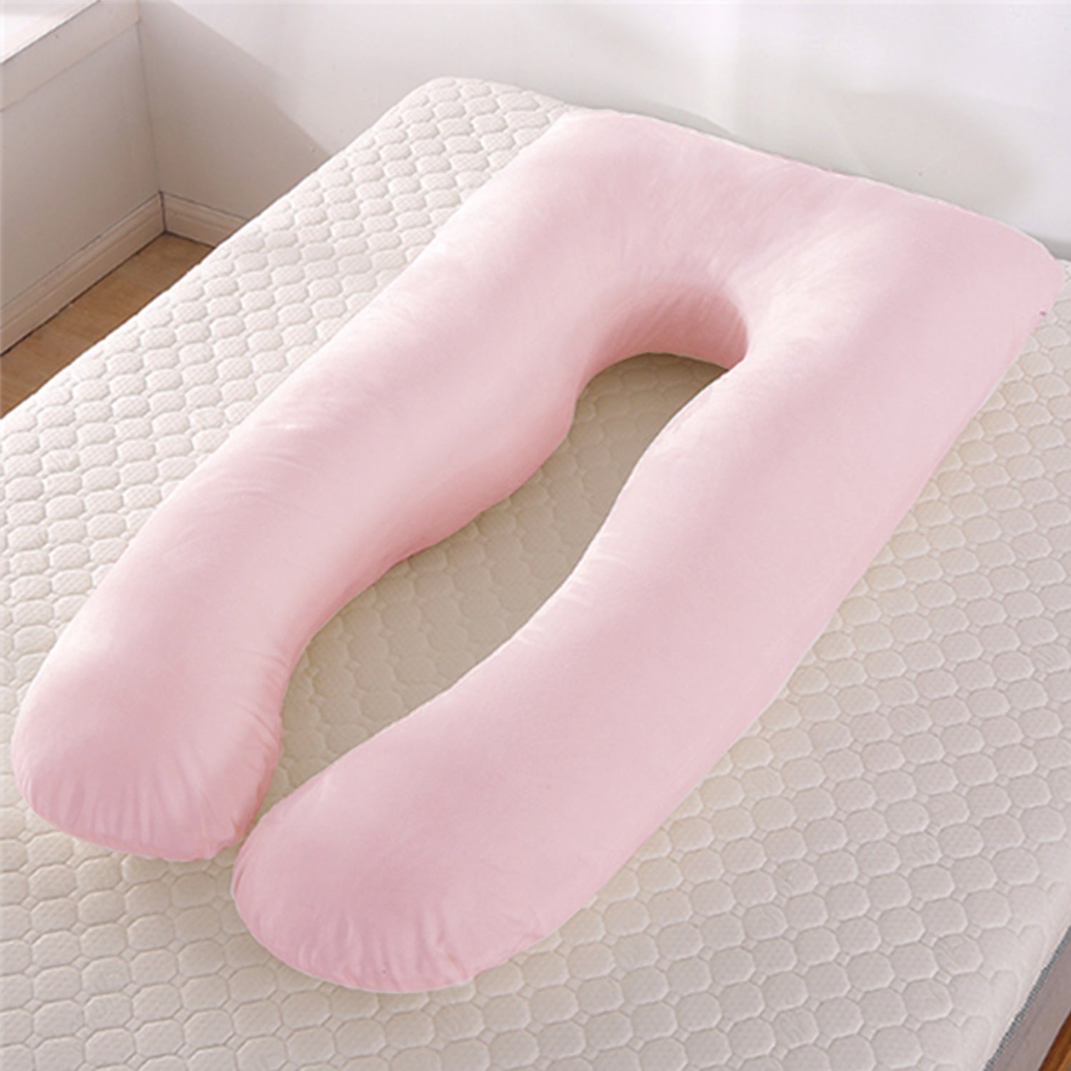 U-Shaped Maternity Pregnancy Pillow with Cooling Ice Silk Cover