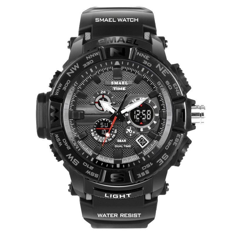 Luxury Sport LED Digital Analog Quartz Watch with EL Backlight
