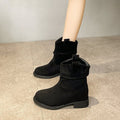 Women’s Suede Chunky Heel Slimming Ankle Boots