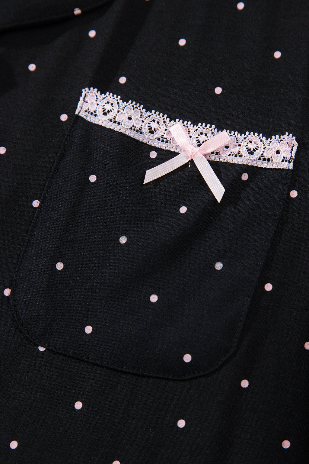 Polka Dot Long Sleeve Shirt & Pants Pajama Set