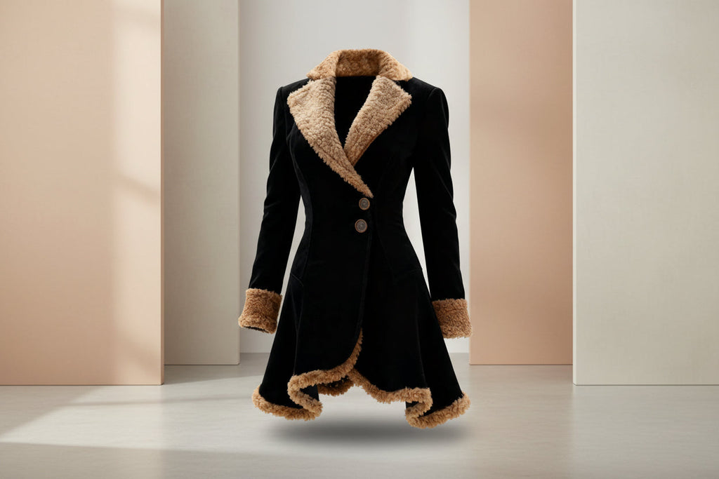 Women's Thick Fleece Fur Lined Winter Coat with Faux Fur Trim - Image 4