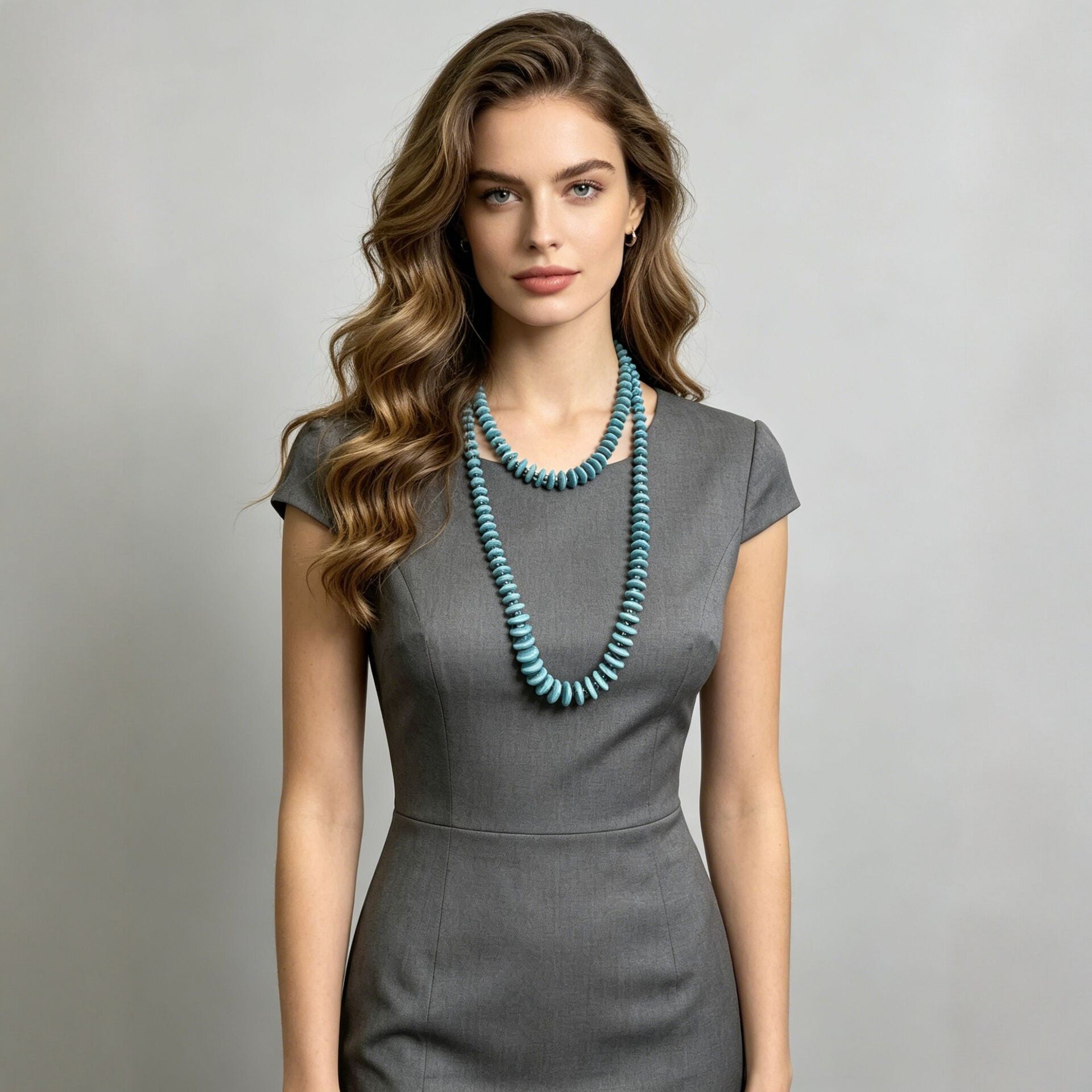 Fashionable Vintage Turquoise Layered Necklace