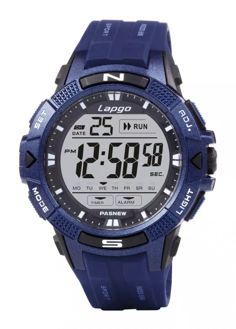 Waterproof Shock-resistant Multi-function Digital Sports Watch With Timing Features