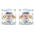 4.20cttw Crystal Rainbow Mystic Quartz .925 Sterling Silver Earrings