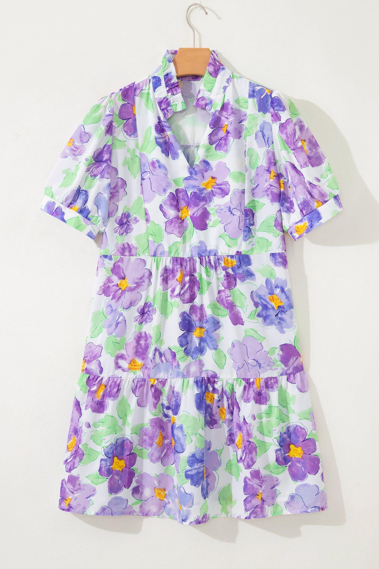 Penelope Tiered Ruffle Mini Dress: Floral Romantic Mini Dress